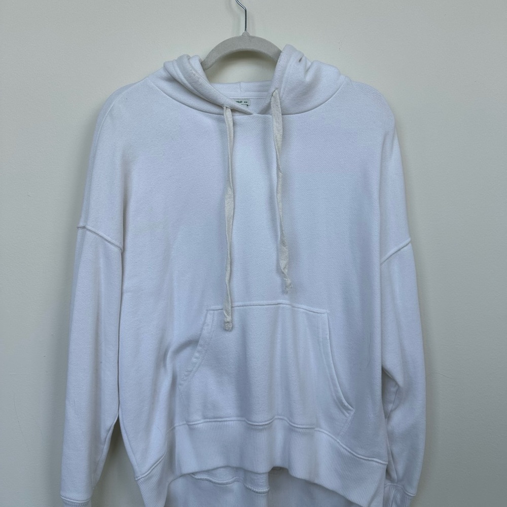 Aerie White Hooded Sweatshirt